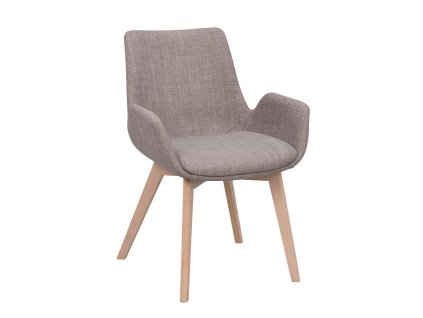 Šedá jídelní židle DRIMSDALE se světlými nohami