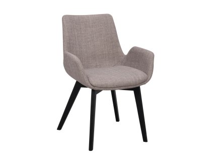 Šedá jídelní židle DRIMSDALE s černými nohami