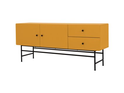 Dřevěná komoda COCKTAIL hořčičná