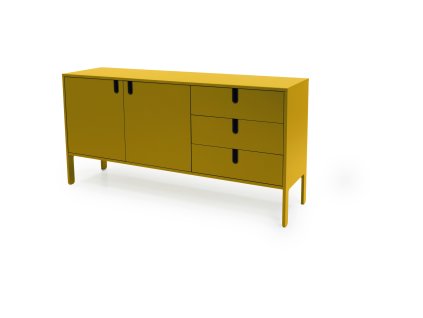 Dřevěná komoda UNO 171cm hořčičná