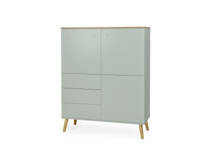 Dřevěný kabinet DOT světle zelený 37x109cm