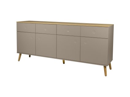 Dřevěná komoda DOT hnědá 192cm