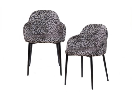 Set dvou jídelních židlí NOORTJE panter