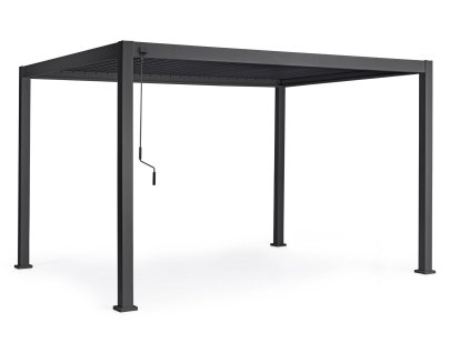 Antracitová hliníková pergola s uzavíracími lamelami OCEAN 3x4m