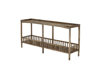 Dřevěný konzolový stolek SALI hnědý 168x80 cm