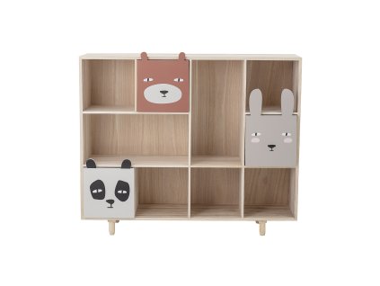 Dřevěná knihovna CALLE 107x90cm