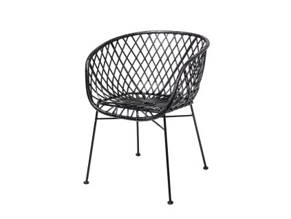 Ratanové křeslo KAMA černé