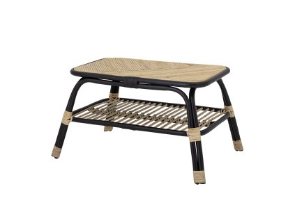 Ratanový odkládací stolek LOUE černý