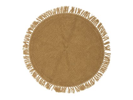 Kulatý koberec LENEA žlutý 110cm