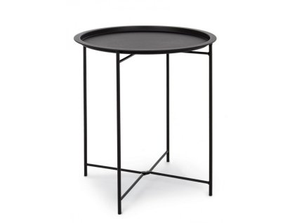 Konferenční černý zahradní stolek WISSANT o46 cm