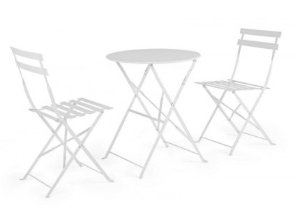 Bistro set WISSANT bílý