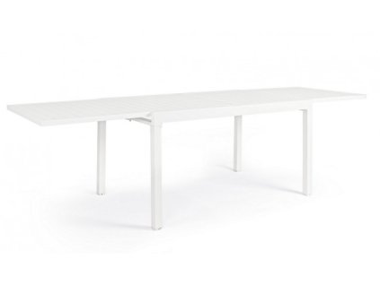 Rozkládací zahradní stůl PELAGIUS 135x90 cm bílý