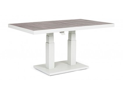 Zahradní stolek TRUMAN 140x85x49/72 cm světle šedý