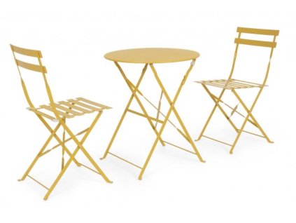 Bistro set WISSANT žlutý