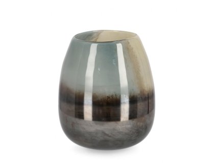 Skleněná váza MERCURY hnědá o26,2 cm