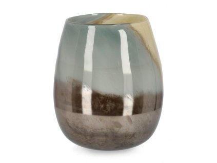 Skleněná váza MERCURY hnědá o31,5 cm