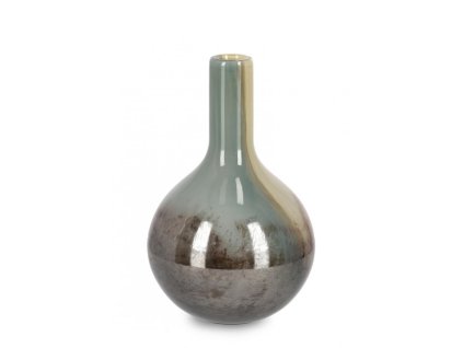 Skleněná váza MERCURY hnědá o31,4 cm