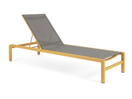 Hliníkové zahradní lehátko KONNOR hořčičné