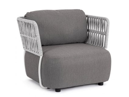 Zahradní křeslo PALMER bílo-šedá