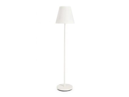 Zahradní solární stojací lampa LED s reproduktory bílá