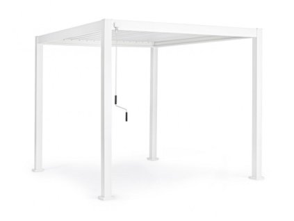 Bílá hliníková pergola s uzavíracími lamelami OCEAN 3x3 m