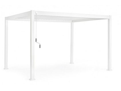 Bílá hliníková pergola s uzavíracími lamelami OCEAN 3x4 m