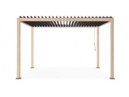 Světlá hliníková pergola s uzavíracími lamelami OCEAN 3x4 m
