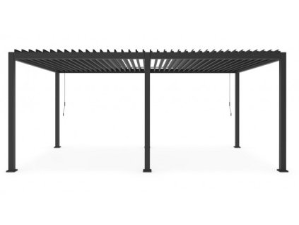 Antracitová hliníková pergola s uzavíracími lamelami OCEAN 3,6x6 m