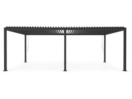 84984 antracitova hlinikova pergola s uzaviracimi lamelami ocean 3 6x7 2 m
