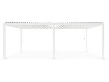 Bílá hliníková pergola s uzavíracími lamelami OCEAN 3,6x7,2 m