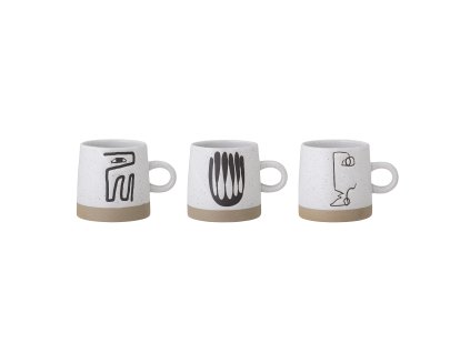 Set 3 hrníčků s uchem ELIANA 360 ml
