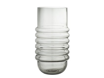 Skleněná váza BELMA šedá