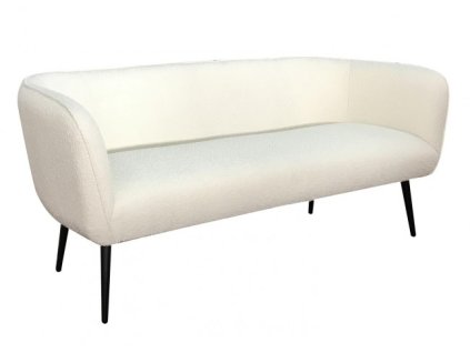 Třímístná pohovka AVRIL bílá bouclé 175 cm