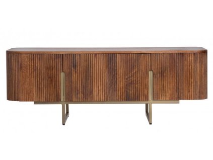 Dřevěný TV stolek VILAS hnědý 140x42 cm