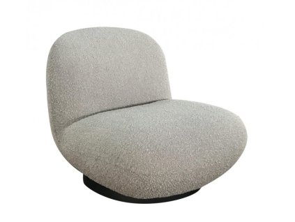 Otočné křeslo MARGOT šedé bouclé