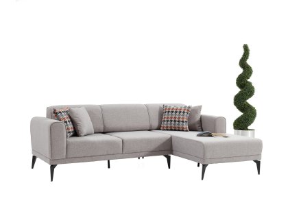 Rohová pohovka CINAR vpravo šedá