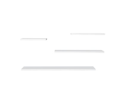 Set 4 poliček WALL bílý