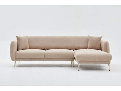 Rohová pohovka SIMENA béžová pravá 266 cm