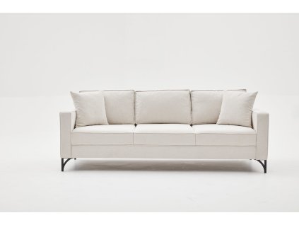Třímístná pohovka BERLIN krémová 222 cm