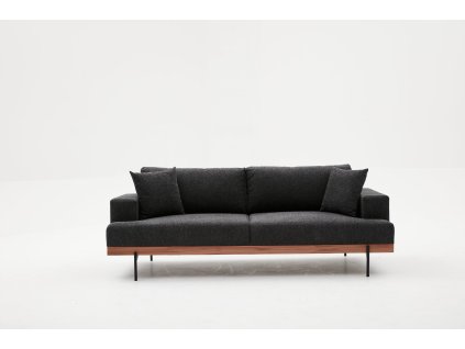 Třímístná pohovka LIVA tmavě šeda 227 cm