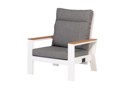 Polohovatelné zahradní křeslo VALERIE bílé