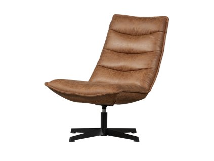 Otočné křeslo NIKA hnědá kůže