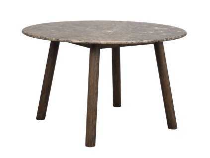 Kulatý jídelní stůl TARANSAY hnědý o125 cm