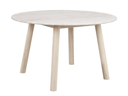 Kulatý jídelní stůl TARANSAY světlý o125 cm