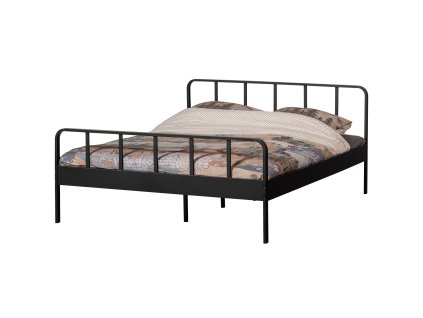 Kovová postel MEES 160x200 cm černá