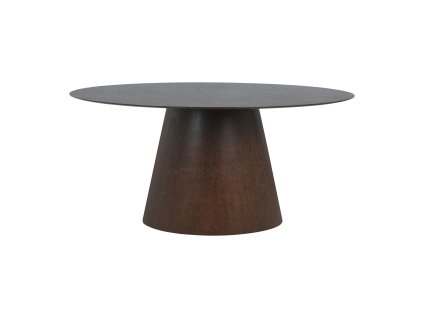 Oválný jídelní stůl BOLTON tmavý 160x90 cm