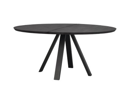 Kulatý jídelní stůl CARRADALE černý o150 cm