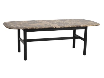 Konferenční stolek HAMMOND černý s hnědým mramorem