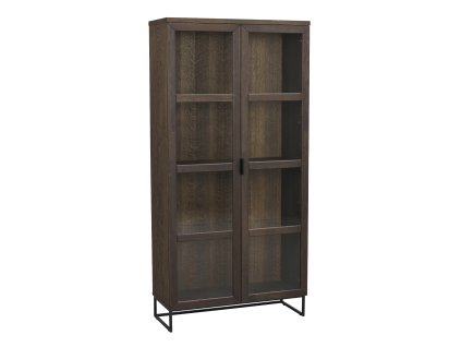 Prosklený kabinet EVERETT hnědý