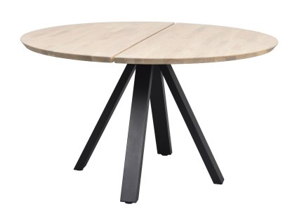 Jídelní stůl CARRADALE kulatý nabělený o130 cm
